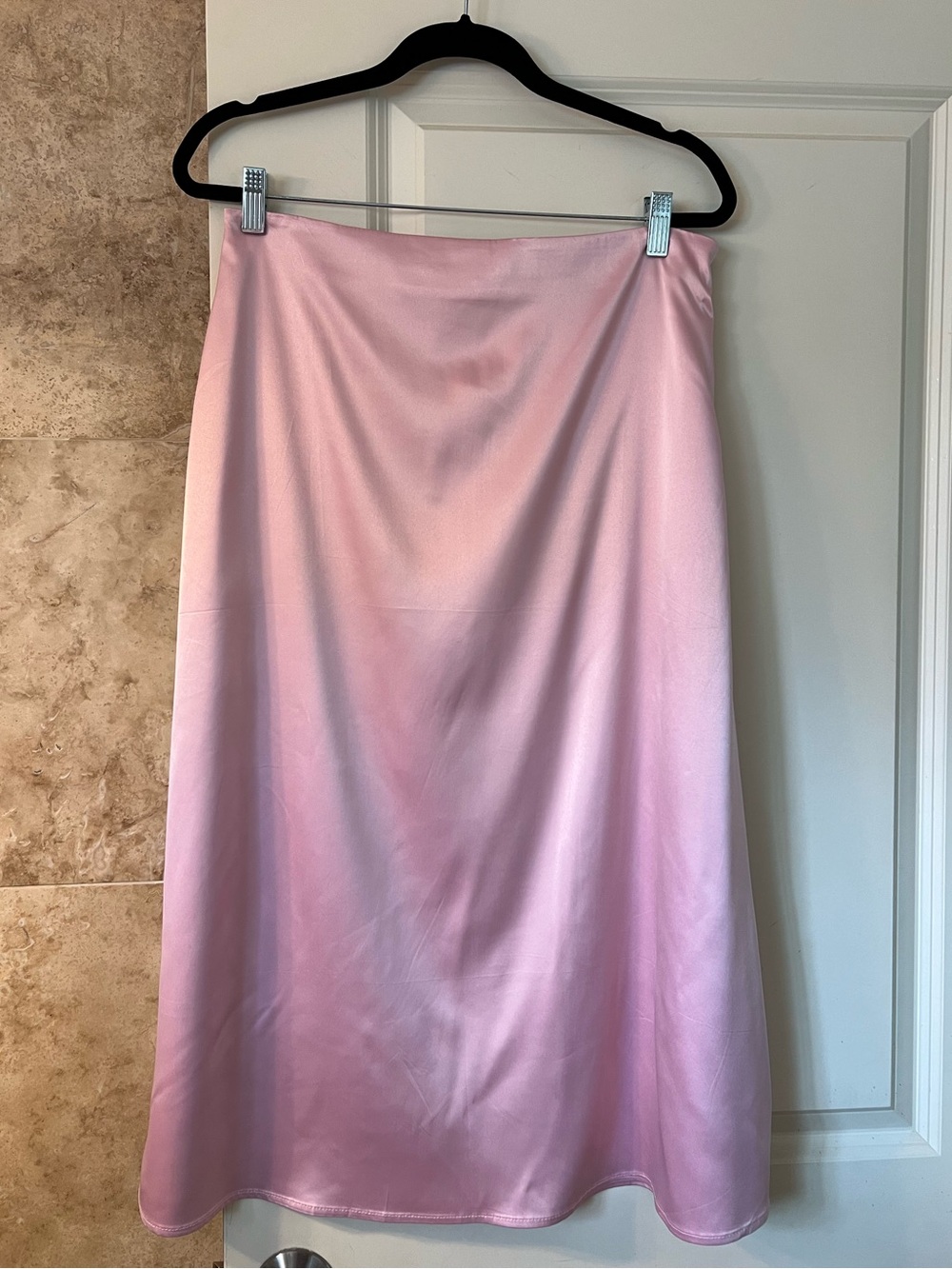 Pink Satin/Silky Skirt